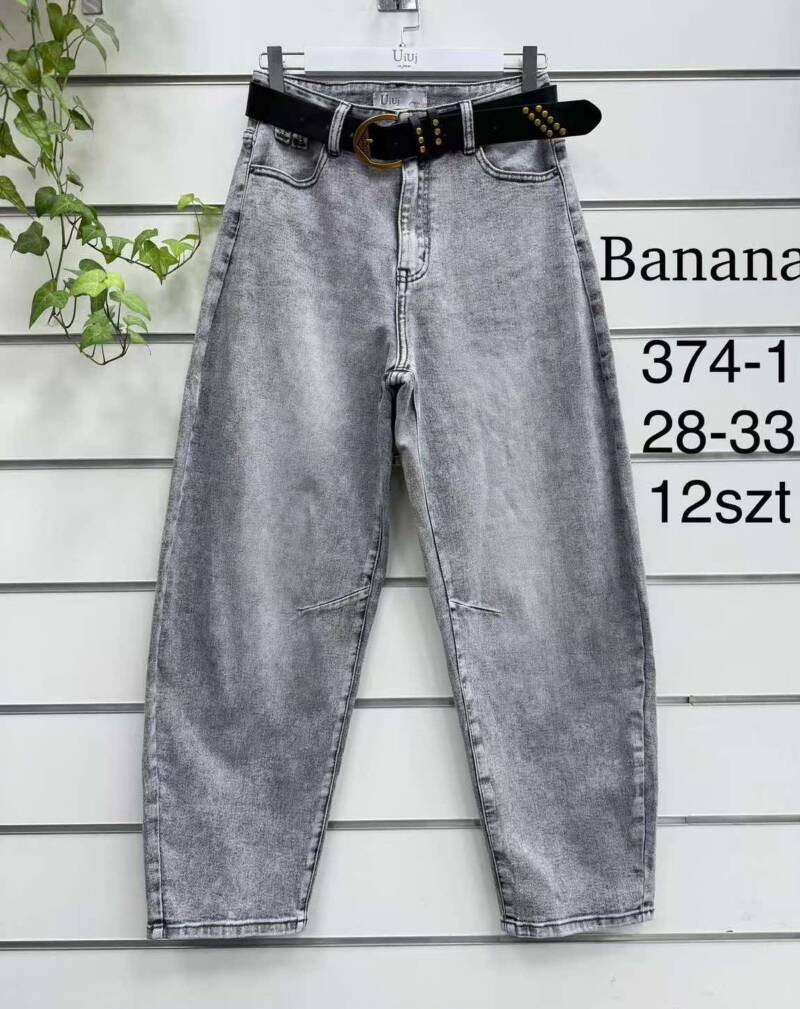 Spodnie damskie jeansy Roz 28-33, 1 Kolor Paczka 12 szt